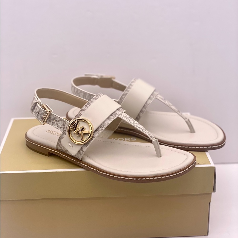 Michael Kors Cream Sandals - Picture 5 of 10